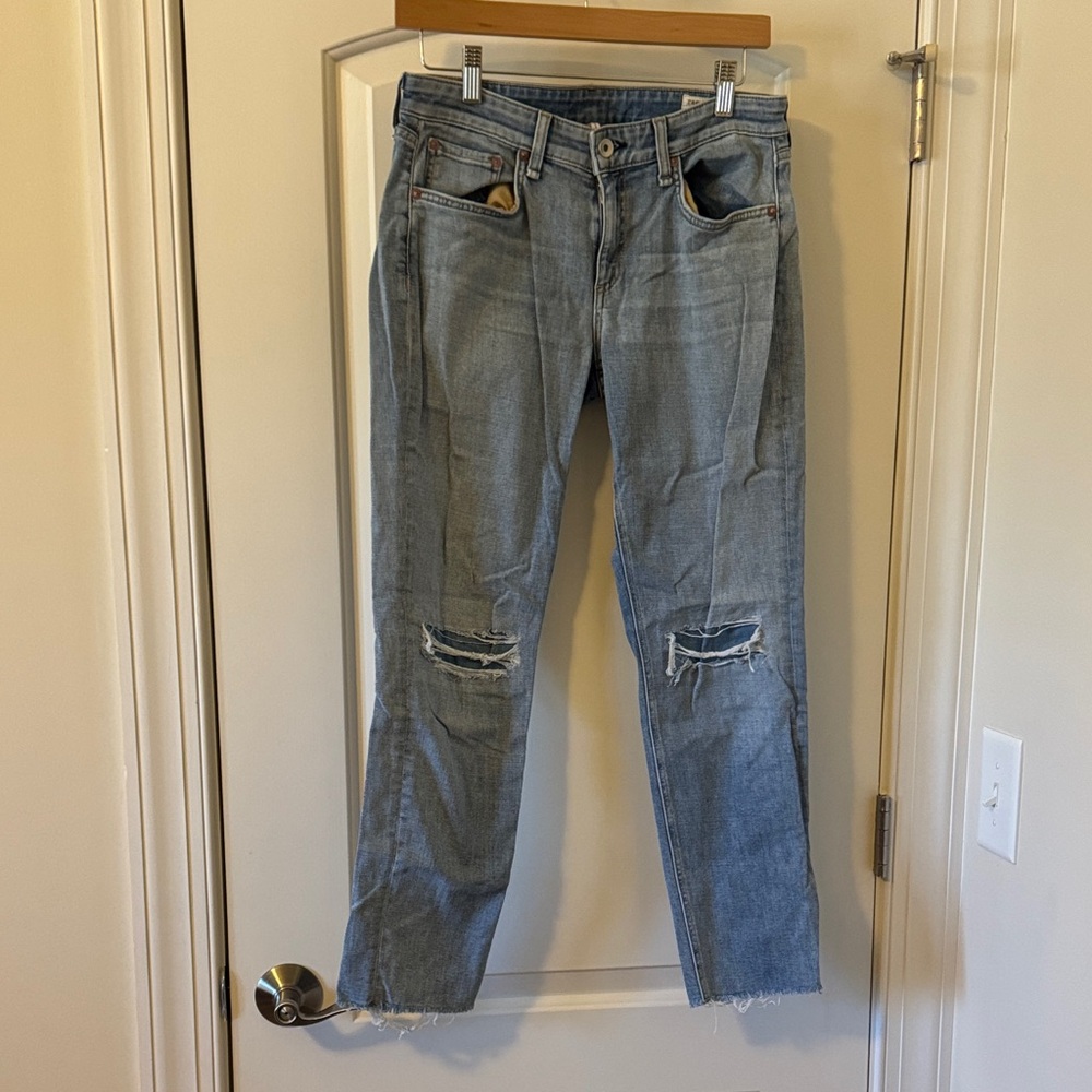 rag & bone Light Blue Straight Leg Jeans